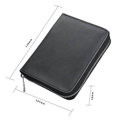 Antimagnetic RFID Multi-functional Genuine Leather Card Package(Black) - Antimagnetic RFID Package by buy2fix | Online Shopping UK | buy2fix