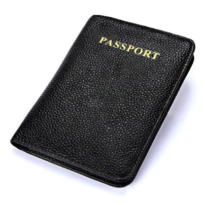 Litchi Texture Multifunctional Genuine Leather Passport Package for travel(Black) - Wallets by buy2fix | Online Shopping UK | buy2fix