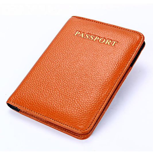 Litchi Texture Multifunctional Genuine Leather Passport Package for travel(Brown) - Wallets by buy2fix | Online Shopping UK | buy2fix