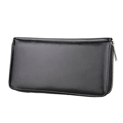 Antimagnetic RFID Large Capacity Long Style Genuine Leather Passport Package / Multifunctional and Many Card Slots Card Package(Black) - Antimagnetic RFID Package by buy2fix | Online Shopping UK | buy2fix