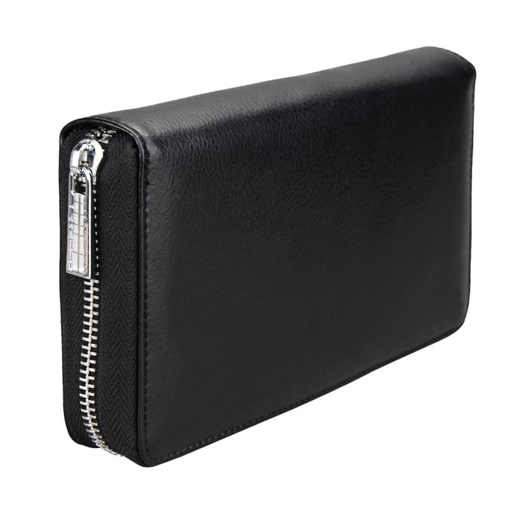 Antimagnetic RFID Large Capacity Long Style Genuine Leather Passport Package / Multifunctional and Many Card Slots Card Package(Black) - Antimagnetic RFID Package by buy2fix | Online Shopping UK | buy2fix