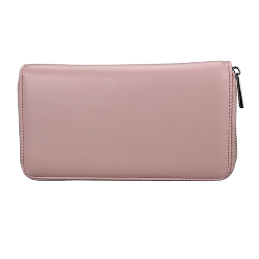 Antimagnetic RFID Large Capacity Long Style Genuine Leather Passport Package / Multifunctional and Many Card Slots Card Package(Pink) - Antimagnetic RFID Package by buy2fix | Online Shopping UK | buy2fix