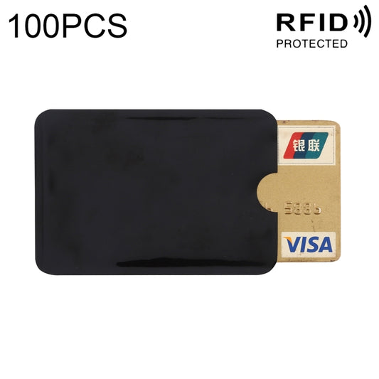 100pcs Aluminum Foil RFID Blocking Credit Card ID Bank Card Case Card Holder Cover, Size: 9 x 6.3cm (Black) - Antimagnetic RFID Package by buy2fix | Online Shopping UK | buy2fix