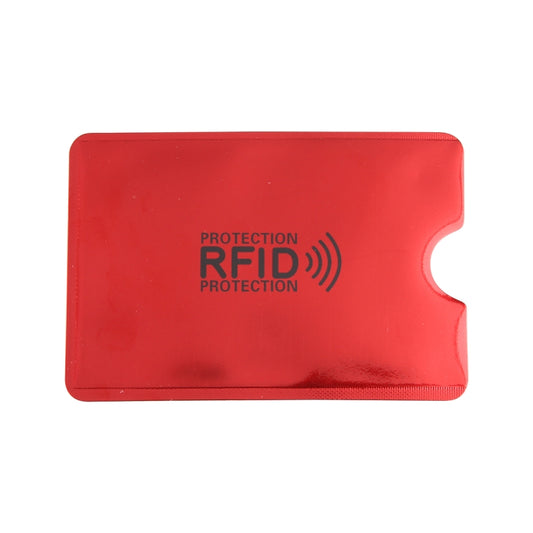 100pcs Aluminum Foil RFID Blocking Credit Card ID Bank Card Case, Size: 9 x 6.3cm (Red) - Antimagnetic RFID Package by buy2fix | Online Shopping UK | buy2fix