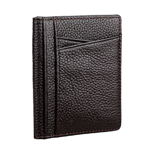 KB173 Ultrathin Litchi Texture Leather Card Holder Certificate Bag(Coffee) - Card & Passport Bags by buy2fix | Online Shopping UK | buy2fix