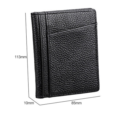 KB173 Ultrathin Litchi Texture Leather Card Holder Certificate Bag(Coffee) - Card & Passport Bags by buy2fix | Online Shopping UK | buy2fix