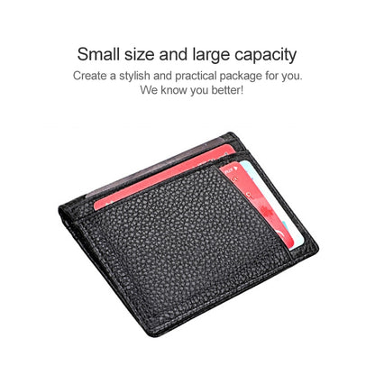 KB173 Ultrathin Litchi Texture Leather Card Holder Certificate Bag(Coffee) - Card & Passport Bags by buy2fix | Online Shopping UK | buy2fix