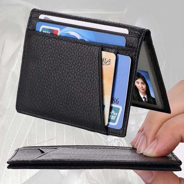 KB173 Ultrathin Litchi Texture Leather Card Holder Certificate Bag(Coffee) - Card & Passport Bags by buy2fix | Online Shopping UK | buy2fix