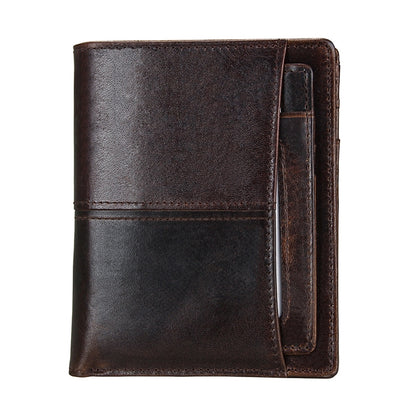 8232 Antimagnetic RFID Men Oil Wax Leather Wallet with Detachable Card Holder - Antimagnetic RFID Package by buy2fix | Online Shopping UK | buy2fix