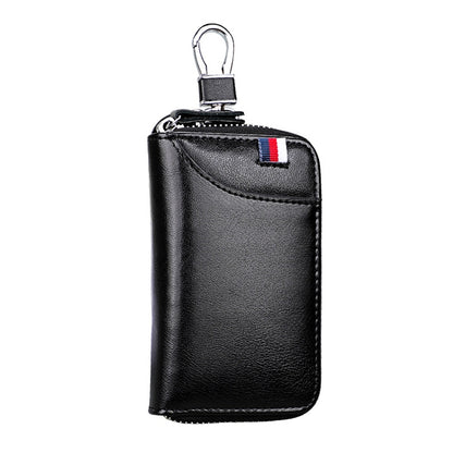9102 Multi-function Waist Hanging Leather Zipper Wallet Keys Holder Bag(Black) by buy2fix