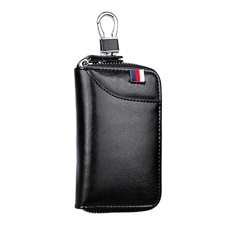 9102 Multi-function Waist Hanging Leather Zipper Wallet Keys Holder Bag(Black) by buy2fix