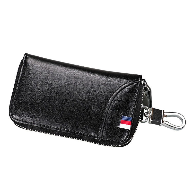 9102 Multi-function Waist Hanging Leather Zipper Wallet Keys Holder Bag(Black) by buy2fix