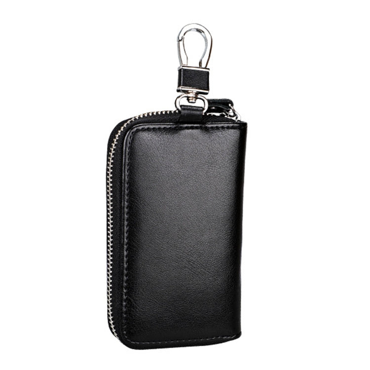9102 Multi-function Waist Hanging Leather Zipper Wallet Keys Holder Bag(Black) by buy2fix