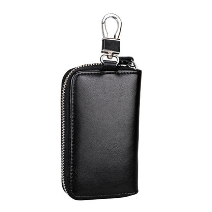 9102 Multi-function Waist Hanging Leather Zipper Wallet Keys Holder Bag(Black) by buy2fix