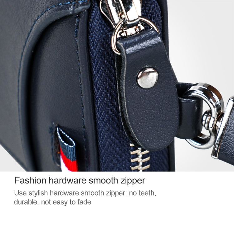 9102 Multi-function Waist Hanging Leather Zipper Wallet Keys Holder Bag(Black) by buy2fix