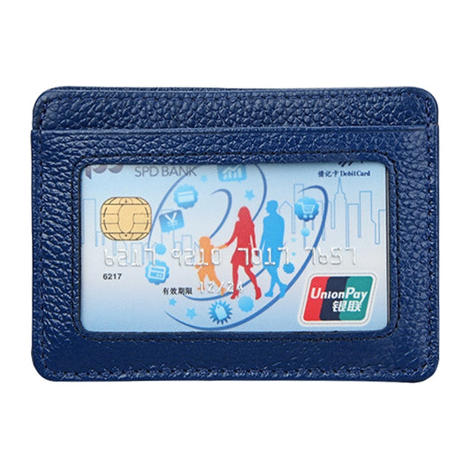 KB37 Antimagnetic RFID Litchi Texture Leather Card Holder Wallet Billfold for Men and Women (Blue) - Antimagnetic RFID Package by buy2fix | Online Shopping UK | buy2fix
