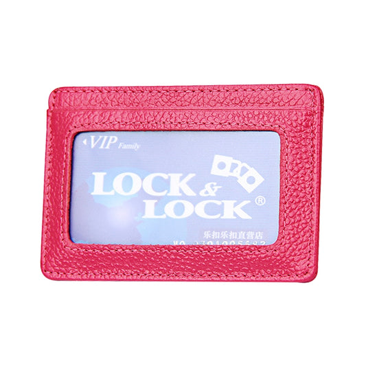 KB37 Antimagnetic RFID Litchi Texture Leather Card Holder Wallet Billfold for Men and Women (Rose Red) - Antimagnetic RFID Package by buy2fix | Online Shopping UK | buy2fix