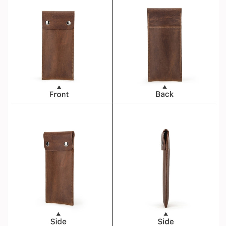 CONTACTS FAMILY CF1110 Universal Crazy Horse Leather Watch Protective Case Storage Bag for Apple Watch (Blue) by buy2fix