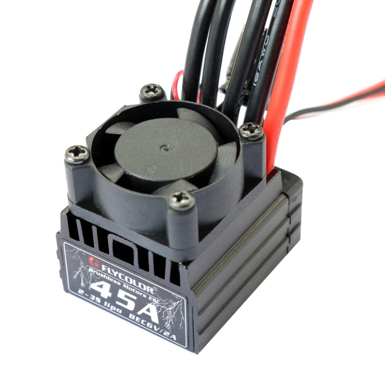 Flycolor Thunder Series 45A Sensorless Brushless Electronic Speed Controller with Fan for RC Car - Motor & Speed Controller by buy2fix | Online Shopping UK | buy2fix