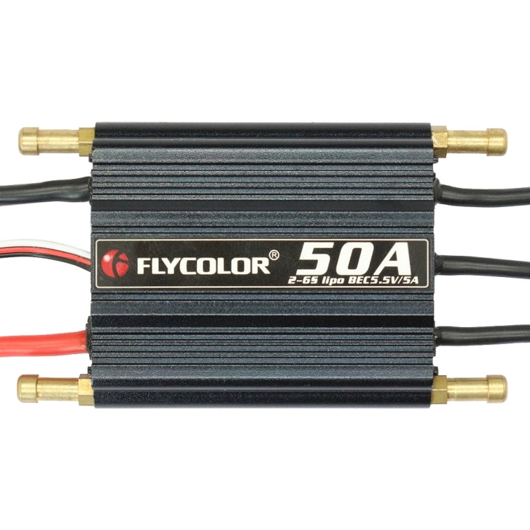 Flycolor Flymoster Series 50A 2-6S Waterproof Electronic Speed Controller for RC Boat by buy2fix