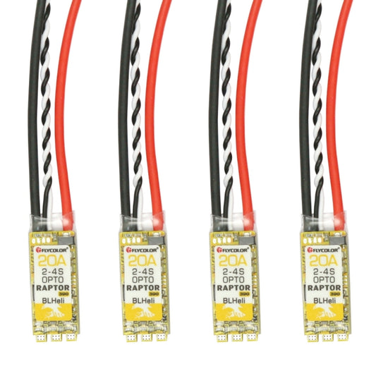 4 PCS Flycolor Raptor 390 20A 2-4S Electric Speed Controller - Motor & Speed Controller by buy2fix | Online Shopping UK | buy2fix