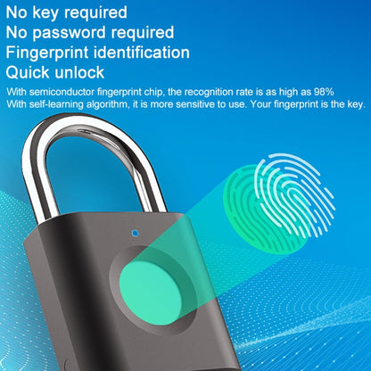 X007 Micro USB Charging Mini Metal Fingerprint Padlock Small Drawer Lock (Red) - Padlocks by buy2fix | Online Shopping UK | buy2fix