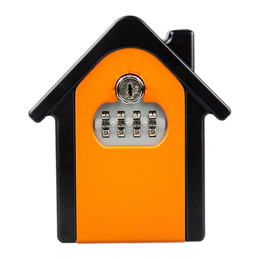 Hut Shape Password Lock Storage Box Security Box Wall Cabinet Safety Box, with 1 Key(Orange) - Safety Box by buy2fix | Online Shopping UK | buy2fix