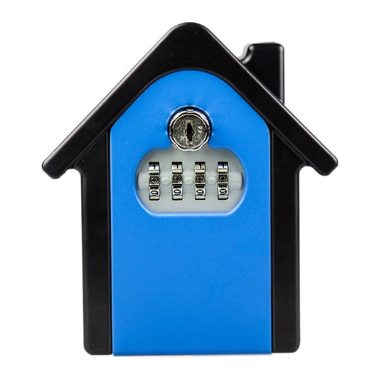 Hut Shape Password Lock Storage Box Security Box Wall Cabinet Safety Box, with 1 Key(Blue) - Safety Box by buy2fix | Online Shopping UK | buy2fix