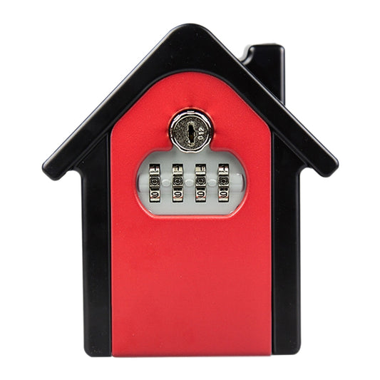 Hut Shape Password Lock Storage Box Security Box Wall Cabinet Safety Box, with 1 Key(Red) - Safety Box by buy2fix | Online Shopping UK | buy2fix
