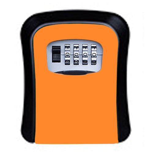 Password Lock Metal Storage Box Door Security Box Wall Cabinet Key Safety Box(Orange) - Safety Box by buy2fix | Online Shopping UK | buy2fix