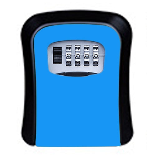 Password Lock Metal Storage Box Door Security Box Wall Cabinet Key Safety Box(Blue) - Safety Box by buy2fix | Online Shopping UK | buy2fix