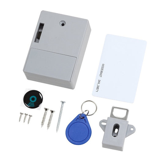 T3 ABS Magnetic Card Induction Lock Invisible Single Open Cabinet Door Lock(Grey) by buy2fix