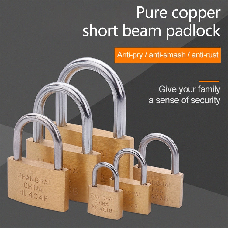 Copper Padlock Small Lock, Style: Short Lock Beam, 25mm Not Open - Padlocks by buy2fix | Online Shopping UK | buy2fix
