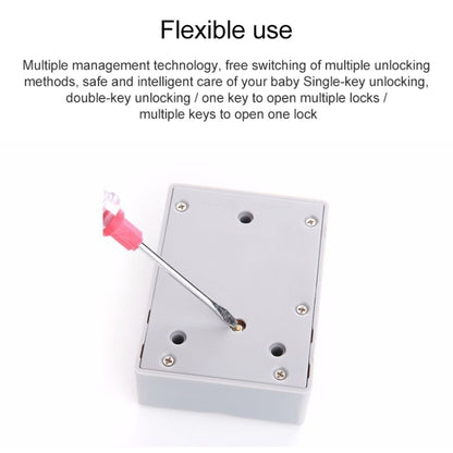 T3 ABS Magnetic Card Induction Lock Invisible Bilateral Open Cabinet Door Lock (Grey) - Padlocks by buy2fix | Online Shopping UK | buy2fix