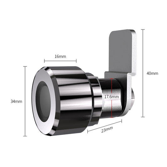 T22FB Micro USB Charging Zinc Alloy Smart Fingerprint + Bluetooth Drawer Bilateral Open Lock File Cabinet Lock by buy2fix