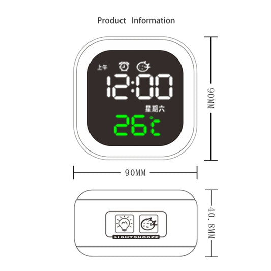 USB Home Smart Clock with Night Light & Memory Function & LED Display - Alarm Clocks by buy2fix | Online Shopping UK | buy2fix