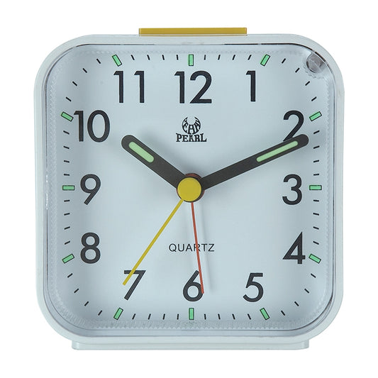 Square Mute Alarm Clock Mini Bedside Office Electronic Clock(White) - Alarm Clocks by buy2fix | Online Shopping UK | buy2fix