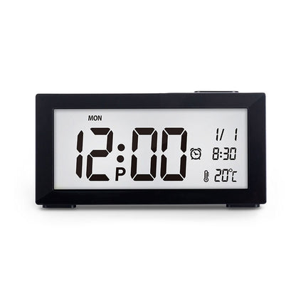 Automatic Night Light Electronic Clock Large Screen Adjustable Backlight Alarm Clock (Black) - Alarm Clocks by buy2fix | Online Shopping UK | buy2fix