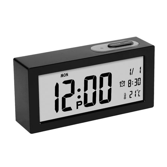 Automatic Night Light Electronic Clock Large Screen Adjustable Backlight Alarm Clock (Black) - Alarm Clocks by buy2fix | Online Shopping UK | buy2fix