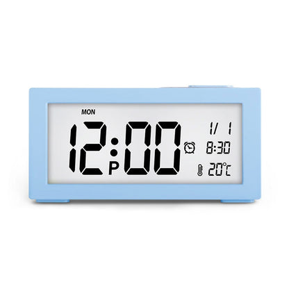 Automatic Night Light Electronic Clock Large Screen Adjustable Backlight Alarm Clock (Blue) - Alarm Clocks by buy2fix | Online Shopping UK | buy2fix