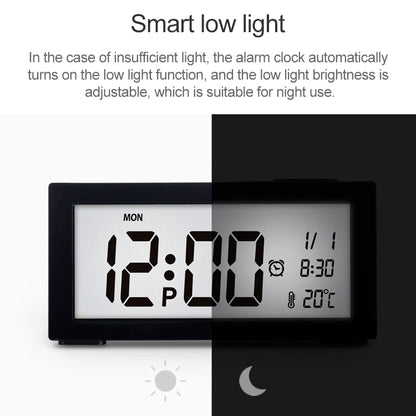 Automatic Night Light Electronic Clock Large Screen Adjustable Backlight Alarm Clock (Blue) - Alarm Clocks by buy2fix | Online Shopping UK | buy2fix