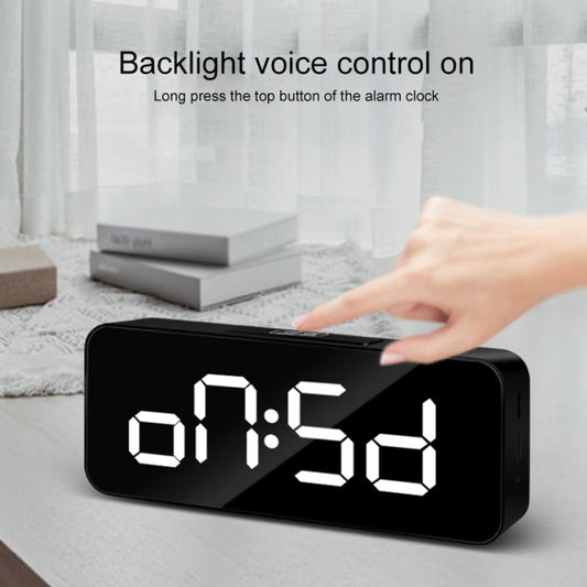 XM905 Multifunctional Voice-activated Alarm Clock LED Electronic Wall Clock (Black) - Wall Clock by buy2fix | Online Shopping UK | buy2fix