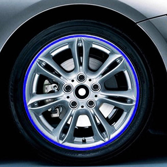 Color 17 inch Wheel Hub Reflective Sticker for Luxury Car(Blue) by buy2fix