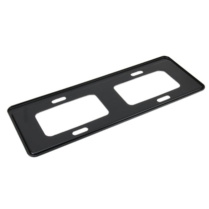 2 PCS Car License Plate Frames Stainless Steel License Plate Frame(Black) by buy2fix