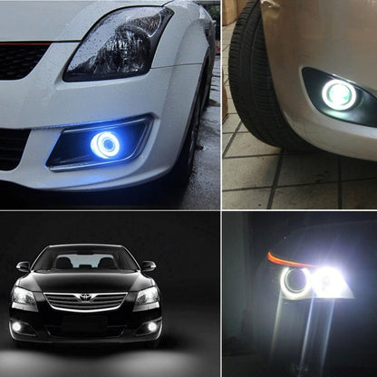 3.0 inch DC 12V 10W 900LM 6500K Car Angel Eyes Fog Lamp Foglight(White Light + White Light) - Fog / Driving Lights by buy2fix | Online Shopping UK | buy2fix