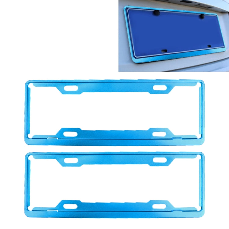 2 PCS Car License Plate Frames Car Styling License Plate Frame Aluminum Alloy Universal License Plate Holder Car Accessories(Blue) by buy2fix