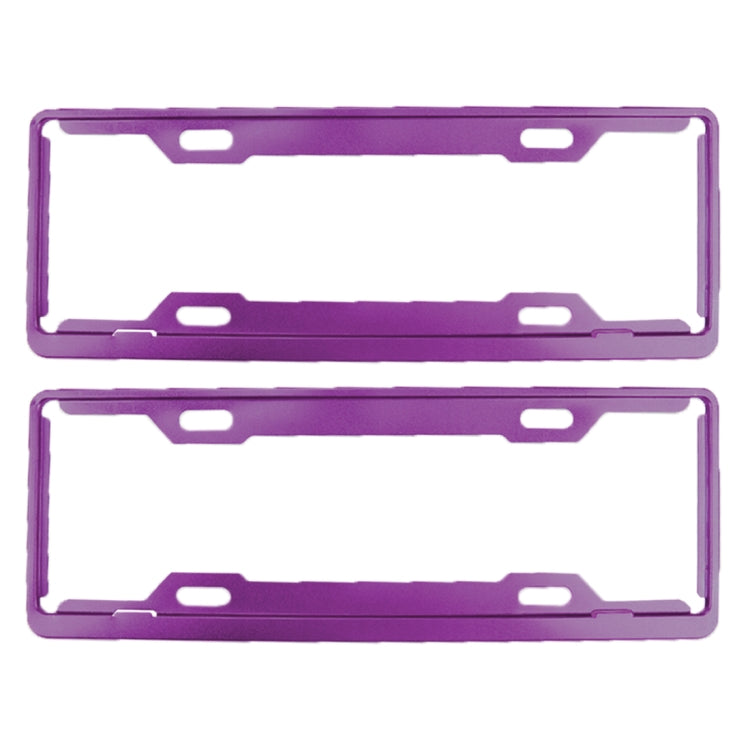 2 PCS Car License Plate Frames Car Styling License Plate Frame Aluminum Alloy Universal License Plate Holder Car Accessories(Purple) by buy2fix