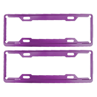 2 PCS Car License Plate Frames Car Styling License Plate Frame Aluminum Alloy Universal License Plate Holder Car Accessories(Purple) by buy2fix