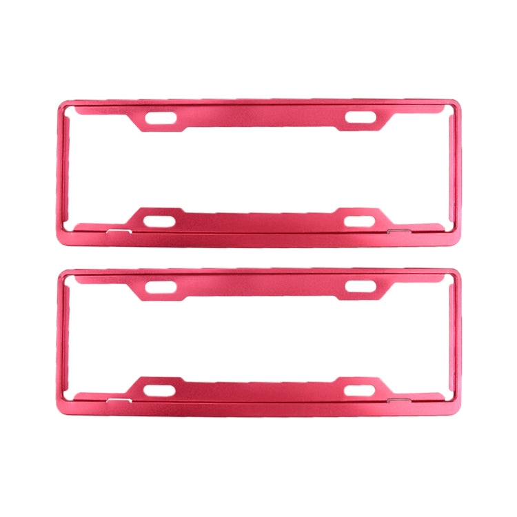 2 PCS Car License Plate Frames Car Styling License Plate Frame Aluminum Alloy Universal License Plate Holder Car Accessories(Red) by buy2fix