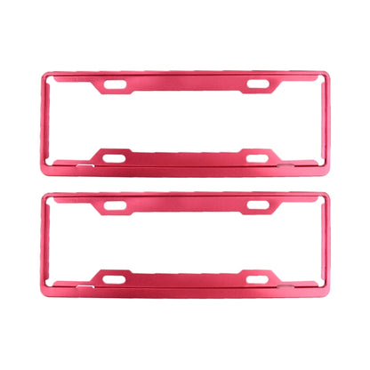 2 PCS Car License Plate Frames Car Styling License Plate Frame Aluminum Alloy Universal License Plate Holder Car Accessories(Red) by buy2fix